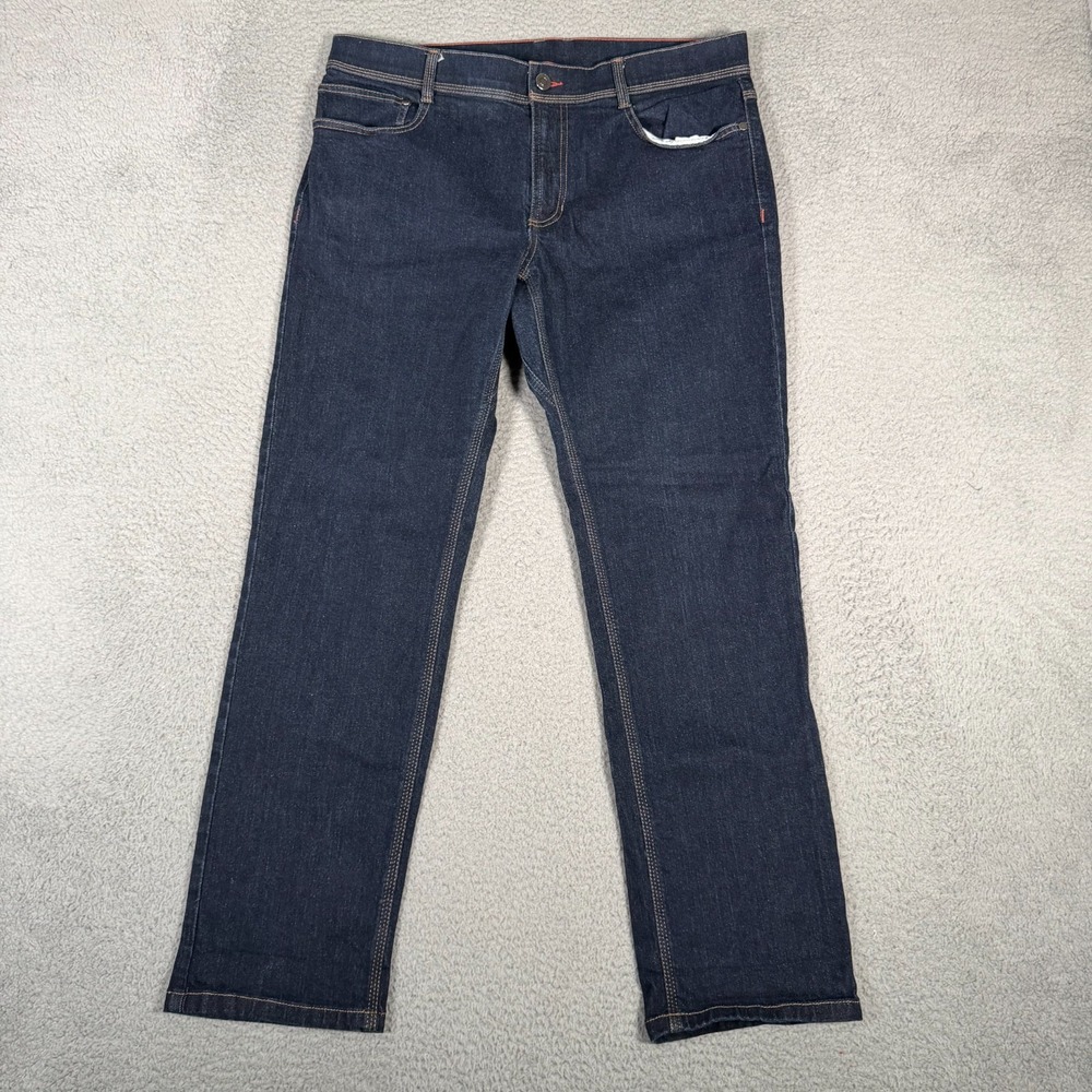 LL Bean Jeans Mens 35x29 Beanflex Denim Dark Wash Stretch Outdoor Blue Casual